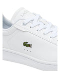 Lacoste Carnaby Pro Tonal Leather Sneakers in White, featuring a smooth leather upper with subtle tonal branding for a clean, minimalist design.