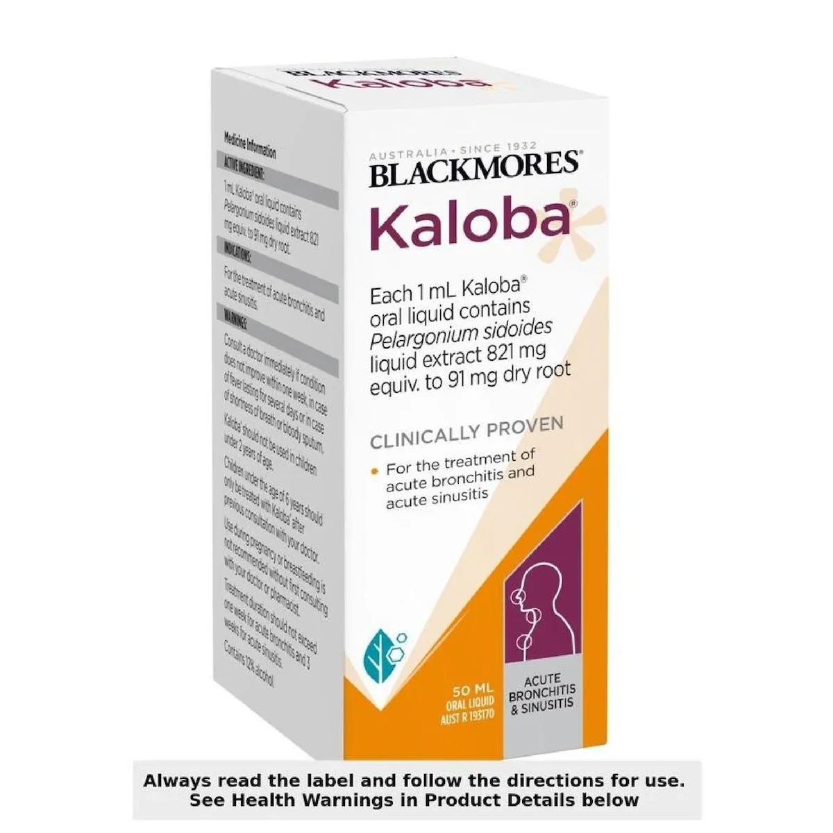Blackmores Kaloba Liquid 50ml, view 1
