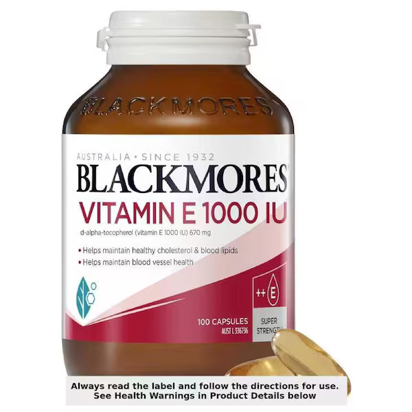 Blackmores Vitamin E 1000IU 100 Capsules, view 1