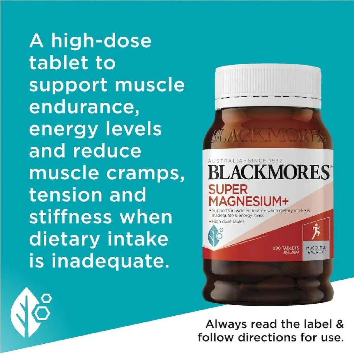 Blackmores Super Magnesium Plus 200 Tablets, view 5