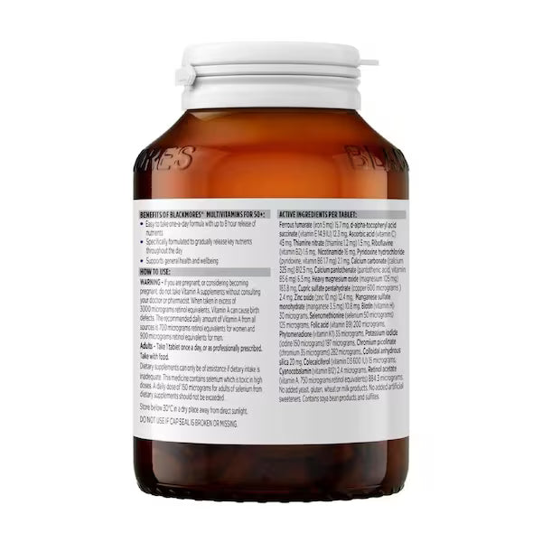 Blackmores Sustained Release Multivitamins for 50+ 90 Tablets, view 3