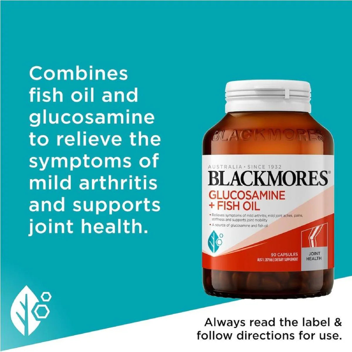 Blackmores Glucosamine + Fish Oil 90 Capsules, view 5