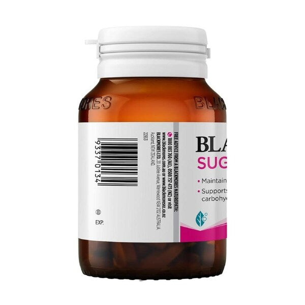Blackmores Sugar Balance 90 Tablets bottle, promoting healthy blood sugar levels and supporting overall metabolic health.