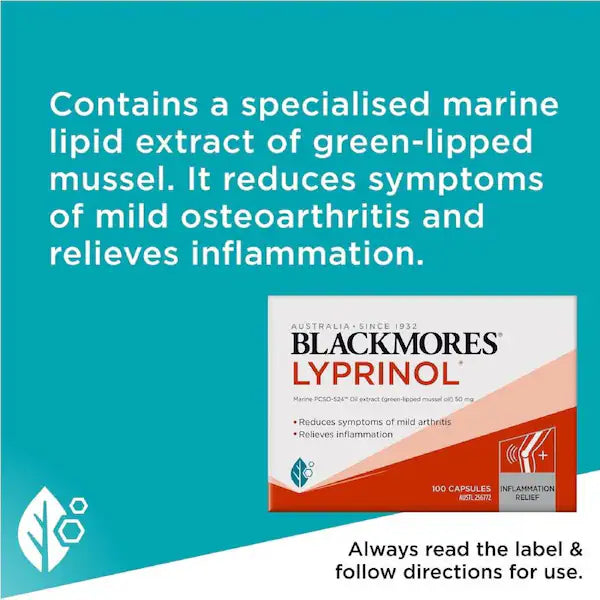 Blackmores Lyprinol 100 Capsules, view 3