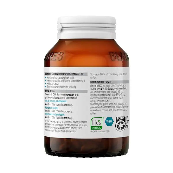Blackmores Plant Based Omega Mini 120 Capsules, view 4