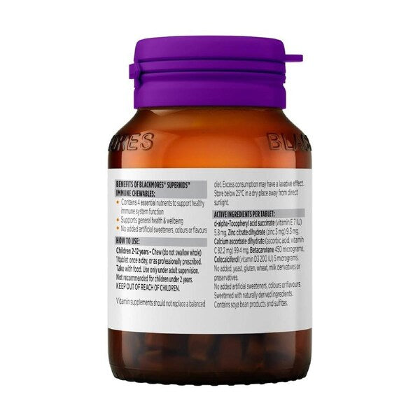 Blackmores Superkids Immune Chewables 60 Tablets
