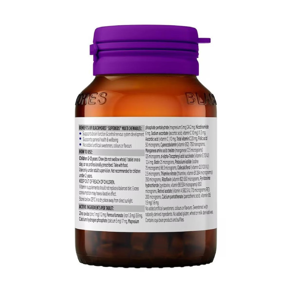 Blackmores Superkids Multi Chewables 60 Tablets, view 4