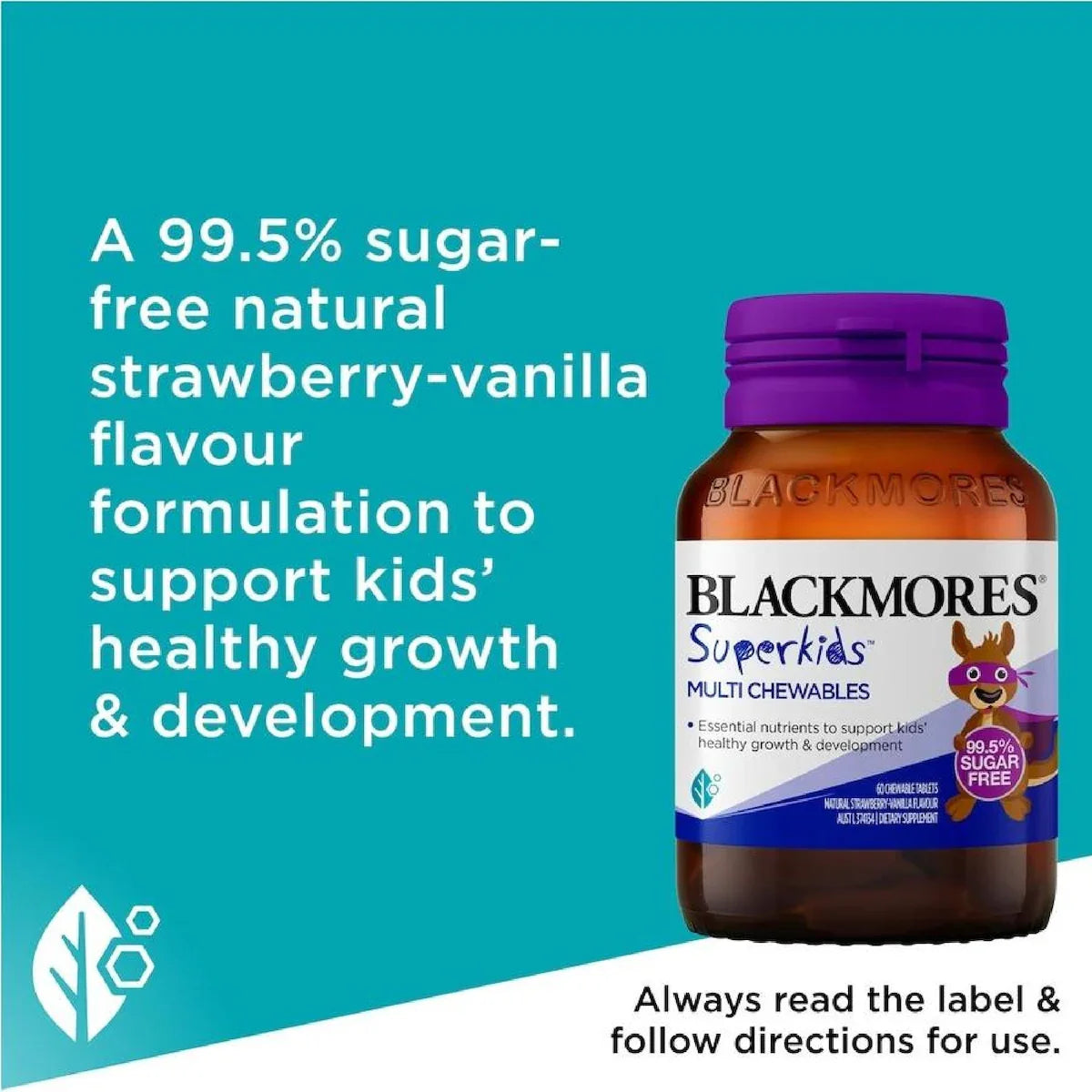 Blackmores Superkids Multi Chewables 60 Tablets, view 5