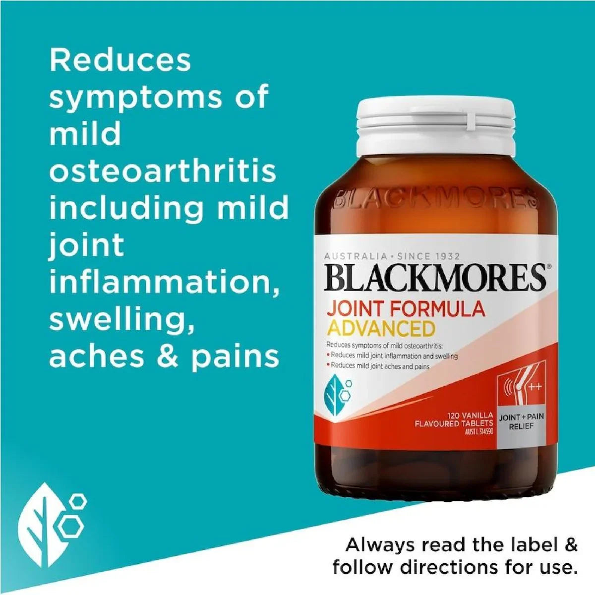 Blackmores Joint Formula Advanced 120 Tablets for joint health and mobility support.