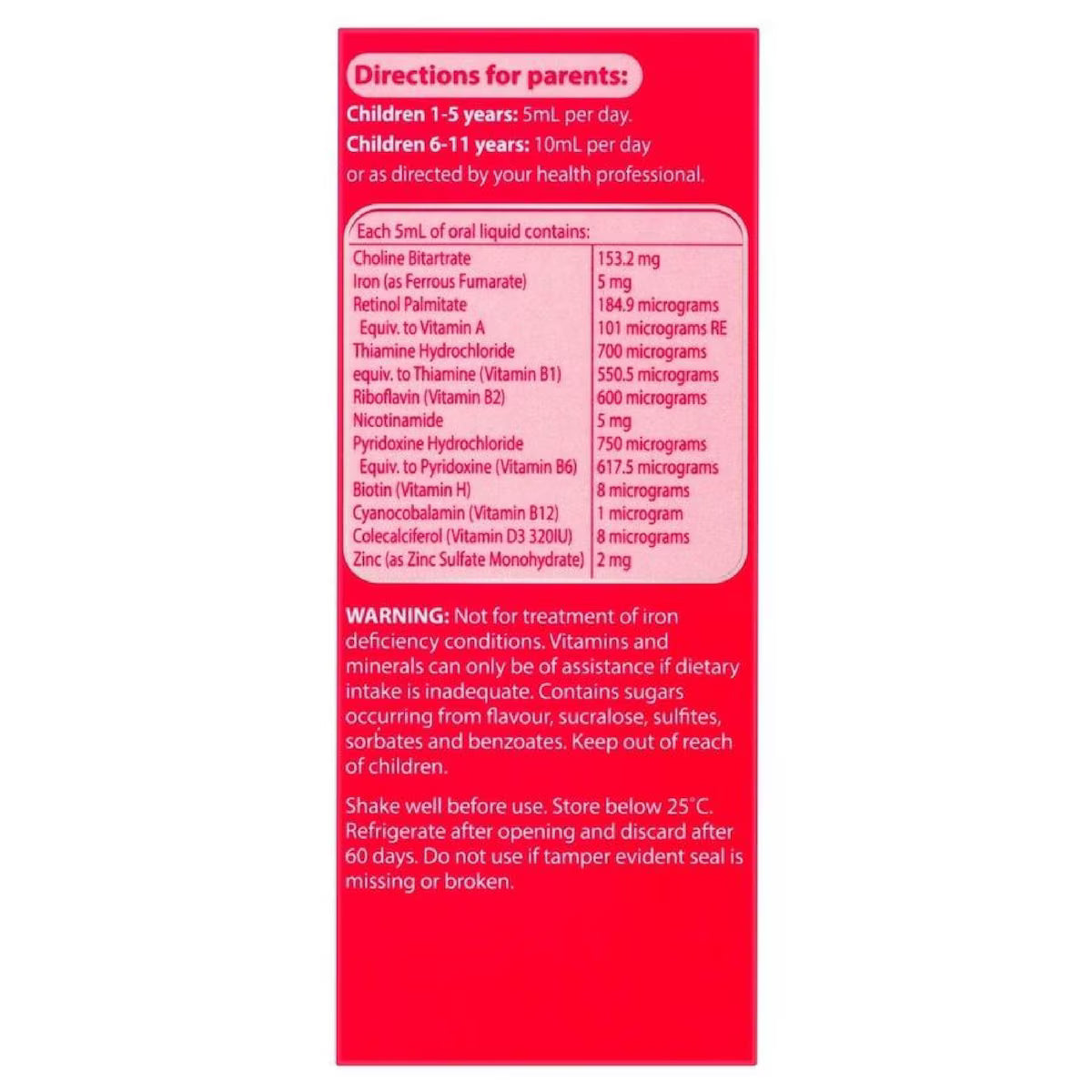 Nature's Way Kids Smart Liquid Multi + Iron 200ml, a vibrant liquid supplement for kids, featuring essential vitamins and minerals to support healthy growth and development with added iron.