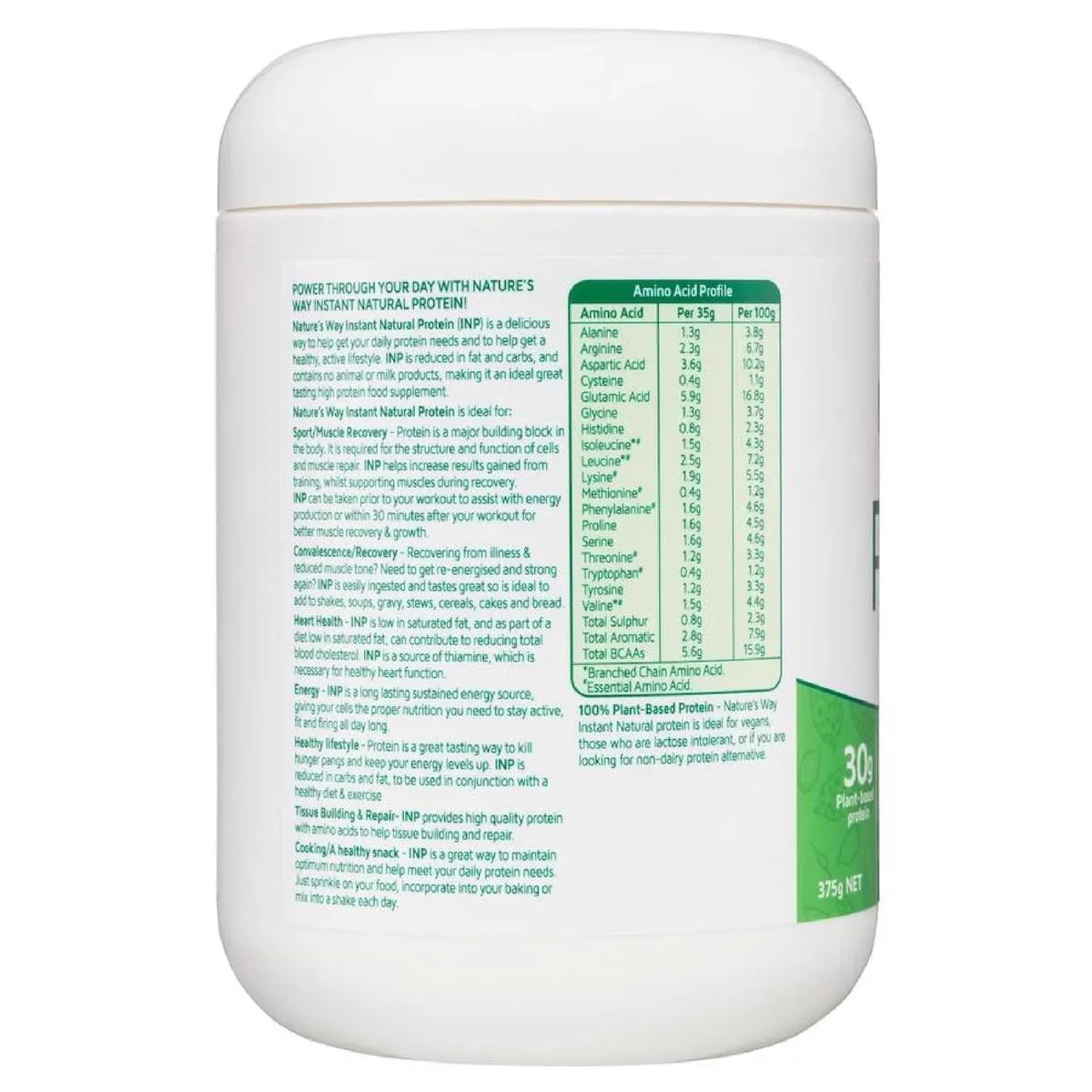 Natures Way Instant Natural Protein 375g Natural Flavor Packaging