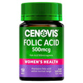 Cenovis Folic Acid 500mcg 150 Tablets bottle — dietary supplement supporting healthy cell growth and pregnancy health