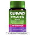 Cenovis Cranberry 30000mg 30 Capsules bottle for urinary tract health and antioxidant support supplement.