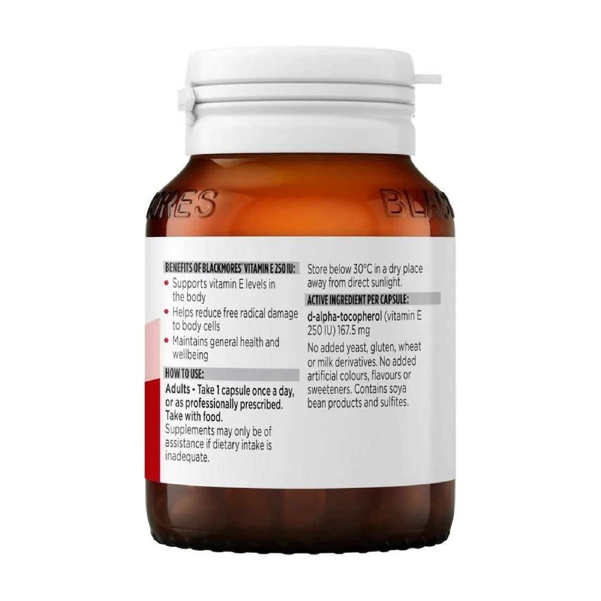 Blackmores Vitamin E 250IU 50 Capsules, view 4