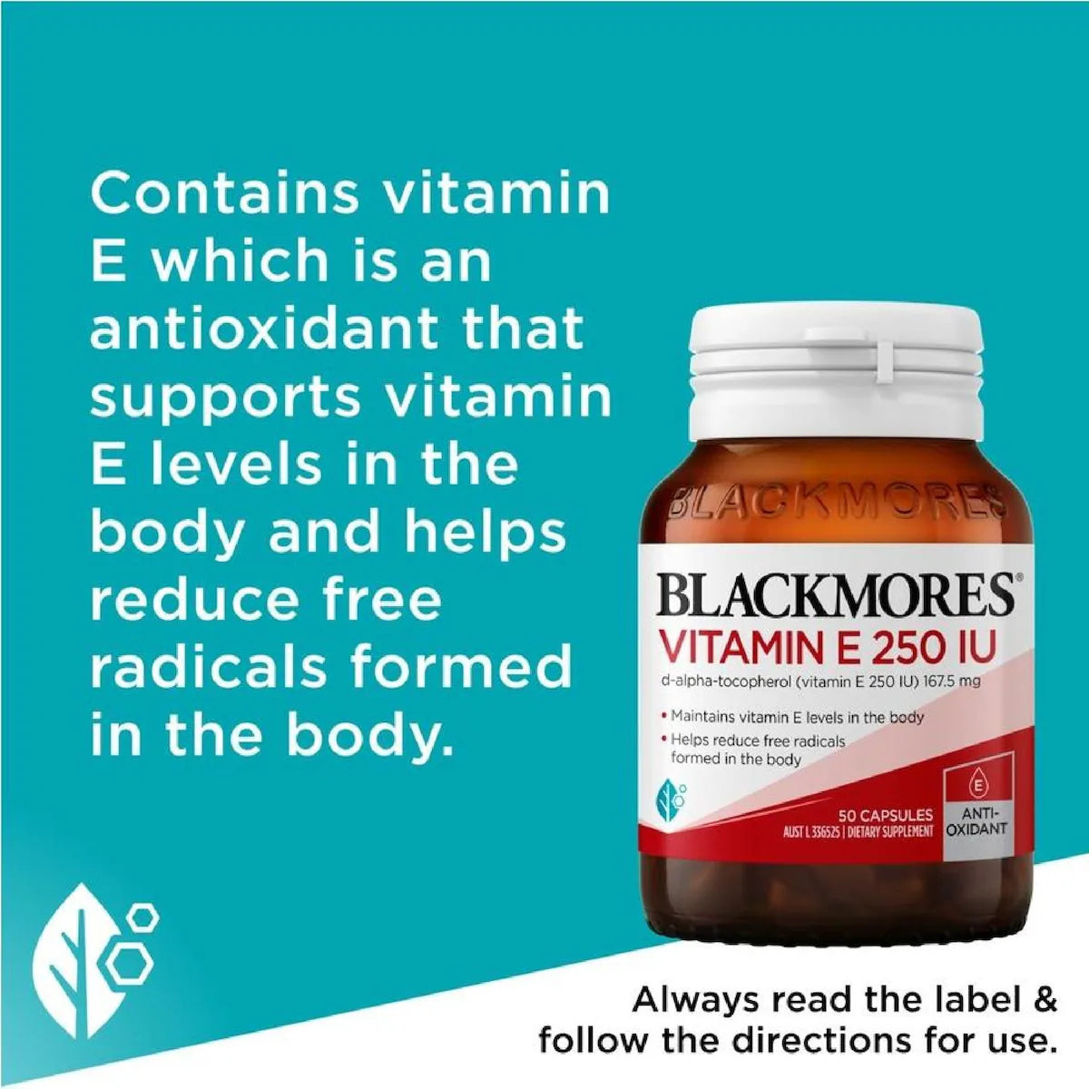 Blackmores Vitamin E 250IU 50 Capsules, view 5