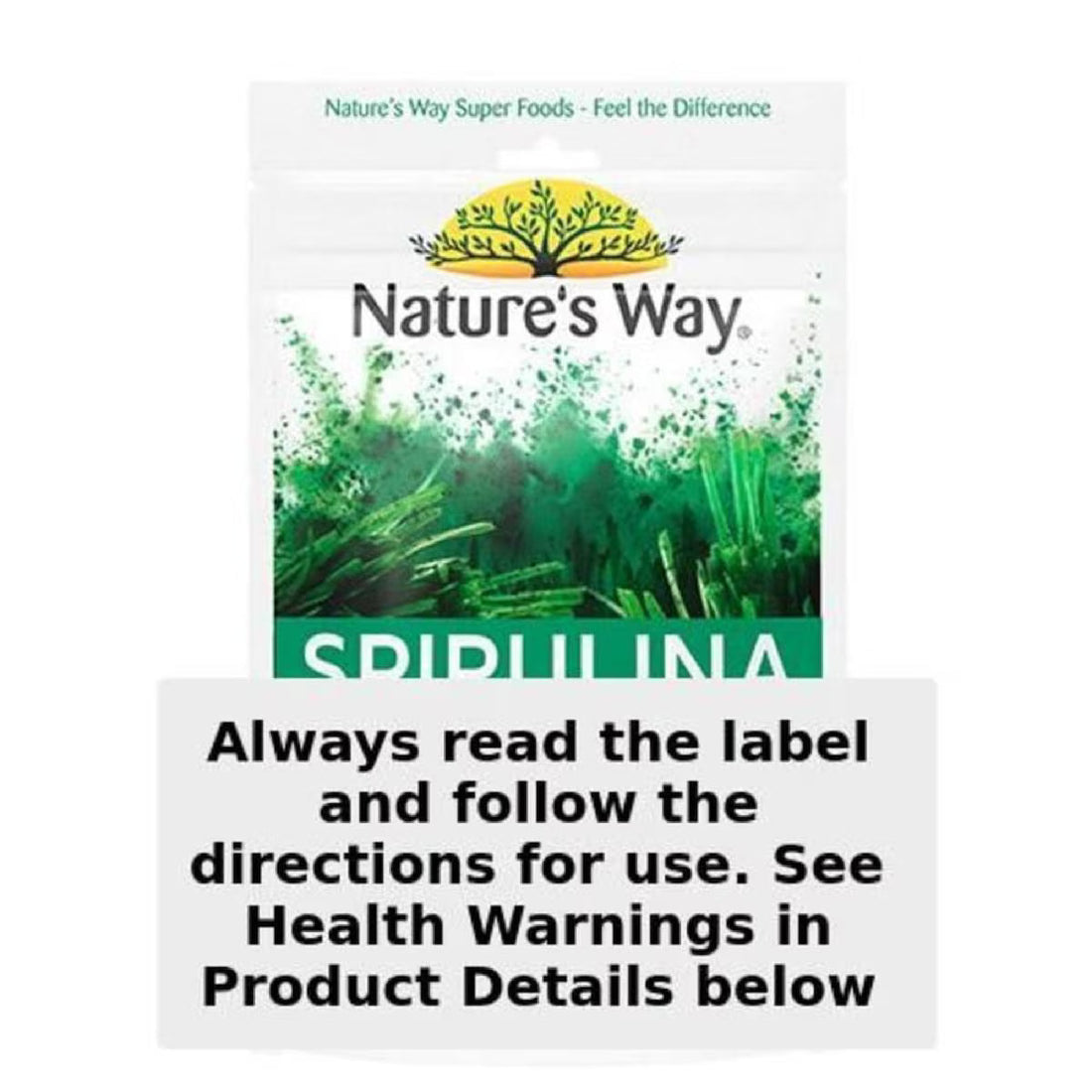 Natures Way Superfood Organic Spirulina Powder 100g - A natural, nutrient-rich superfood for overall wellness.