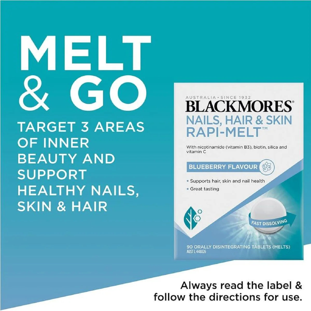 Blackmores Energy B12 Rapi-Melt Cherry 90 Tablets, view 5