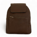 Stylish brown leather women’s backpack with laptop compartment, adjustable straps, and premium handmade design — perfect for work, travel, and everyday use.