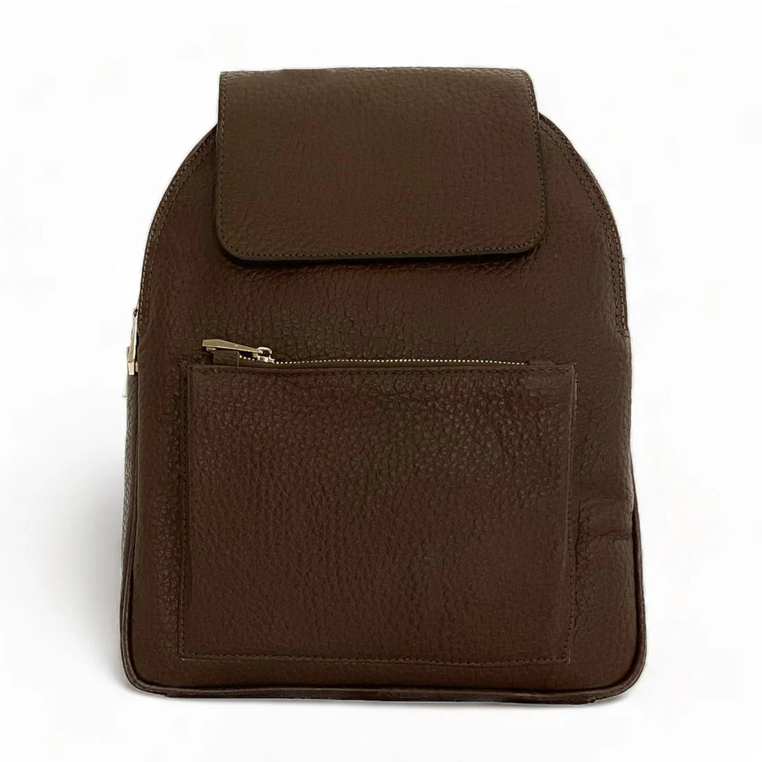 Brown leather women’s backpack with stylish design, premium genuine leather finish, and laptop compartment — perfect for everyday use, work, or travel.