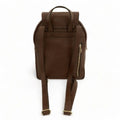Brown leather women’s backpack with stylish design, premium genuine leather finish, and laptop compartment — perfect for everyday use, work, or travel.
