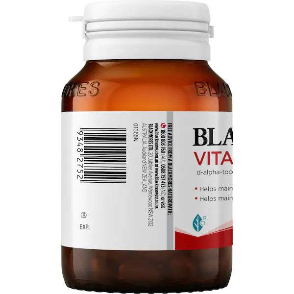 Blackmores Vitamin E 1000IU Cholesterol Health Capsules 30 pack, view 2