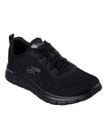Skechers Track New Staple Sneakers in Black with lightweight cushioning and breathable sporty design