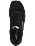 Skechers Track New Staple Sneakers in Black with lightweight cushioning and breathable sporty design