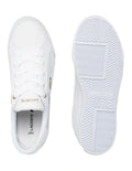 Lacoste Ziane Platform Leather Sneaker in White, featuring a clean leather upper with a stylish platform sole for added height and comfort.