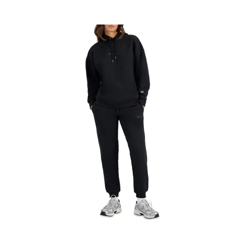 Men’s Champion Script Tonal Black Hoodie casual wear