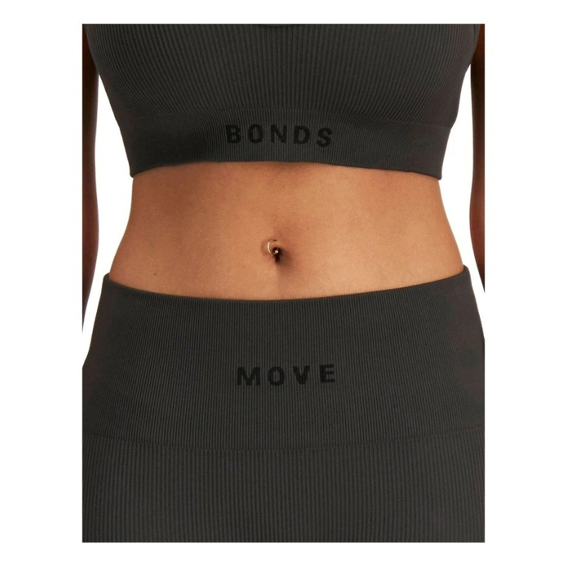 Bonds Move Rib Seamless Legging in Rock Star