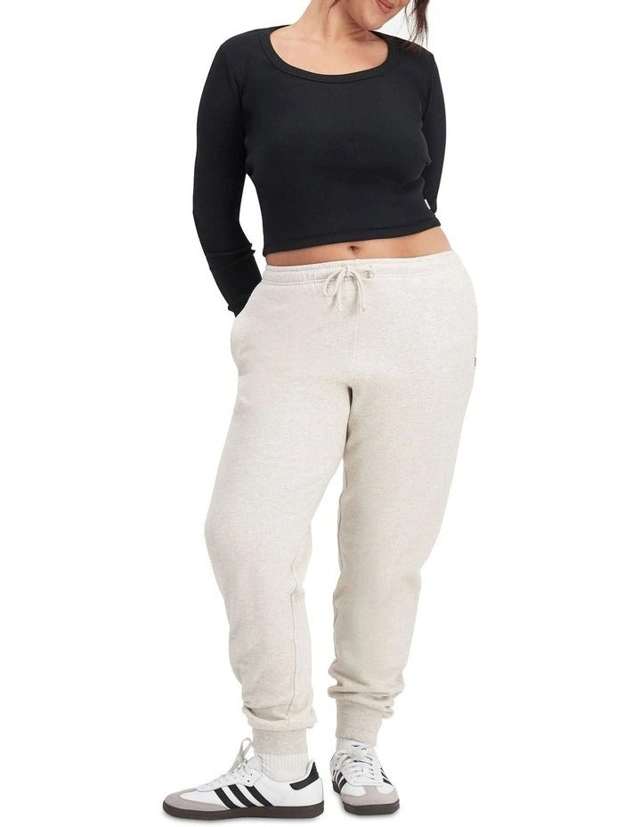 Bonds Cotton Sweats Fleece Skinny Trackie in Polar Marle, view 5