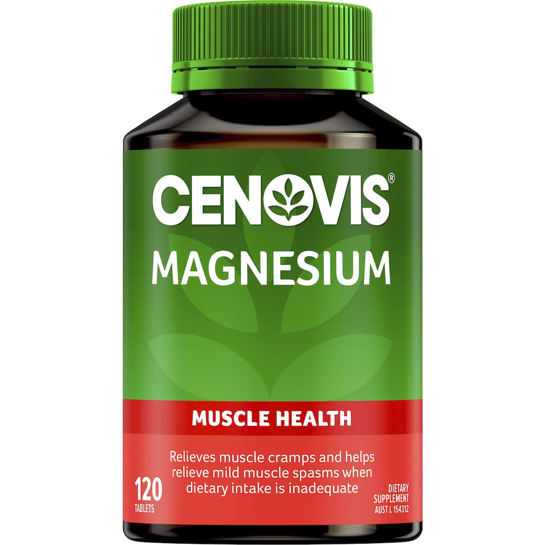 Cenovis Magnesium Tablets 120 Pack – Muscle Health Supplement for Energy and Recovery Support