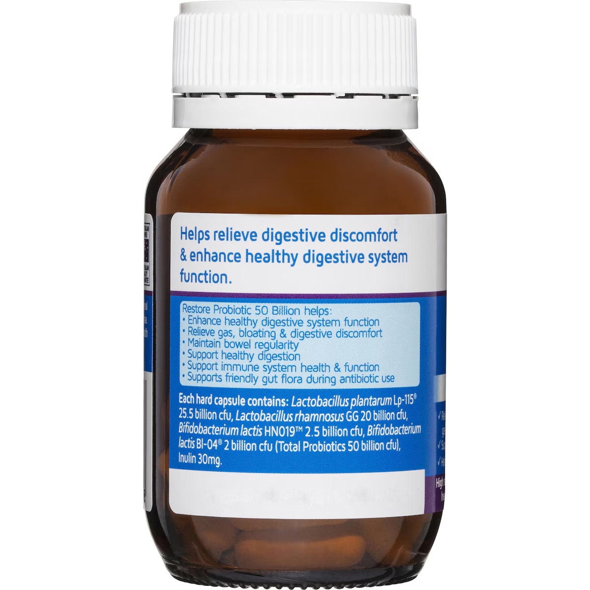 Nature's Way Restore Probiotic 50 Billion 30 Pack – daily probiotic supplement for gut health and digestive balance in convenient 30-capsule pack.