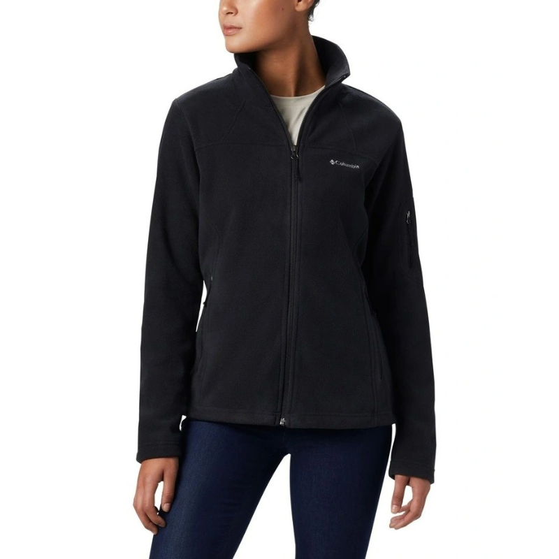 Columbia Fast Trek II Fleece Jacket in Grey with zip pockets and adjustable hem.