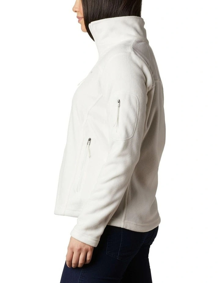 Columbia Fast Trek II Fleece Jacket in Sea Salt with zip pockets and lightweight microfleece