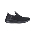 Skechers Ultra Flex 3.0 Cozy Streak Slip-ins Sneakers in Black with hands-free design and cushioned comfort