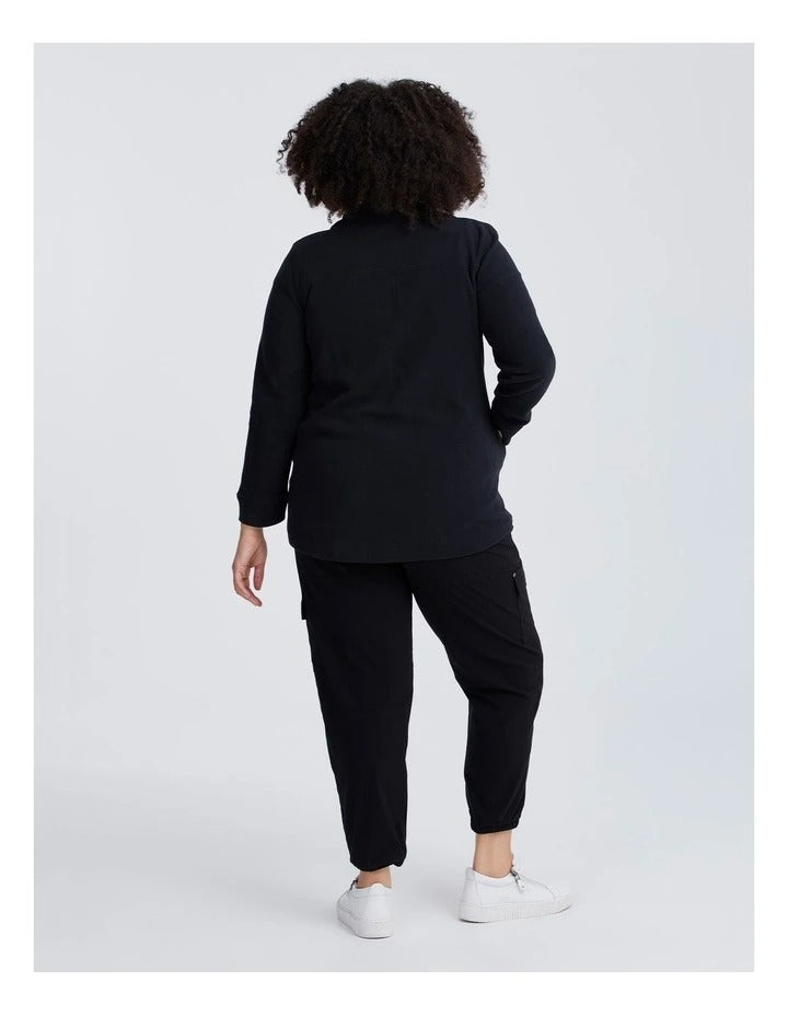 Taking Shape Polar Fleece 1/2 Zip Top Black, view 3