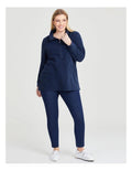 Women’s plus size navy polar fleece 1/2 zip top