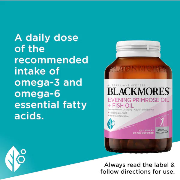Blackmores Evening Primrose Oil + Fish Oil Capsules 100 pack, view 4