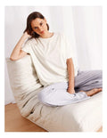 Chloe & Lola oversized crew neck top in soft modal-cotton blend.