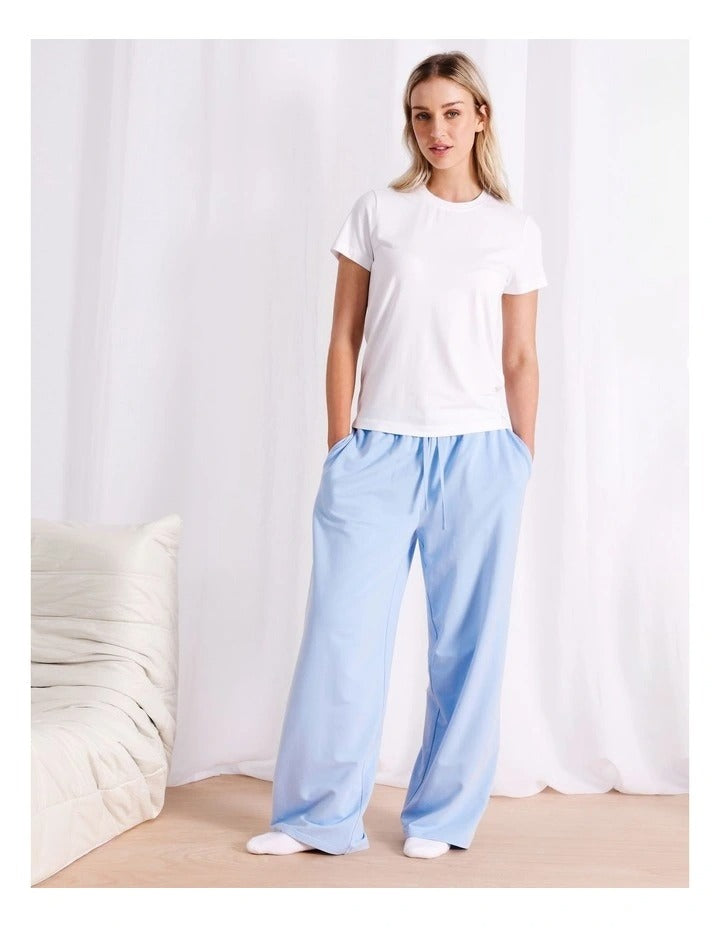 Chloe & Lola fitted tee with round neck, crafted from soft cotton-modal blend.