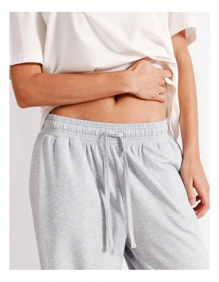 Relaxed fit loungewear top with crew neck