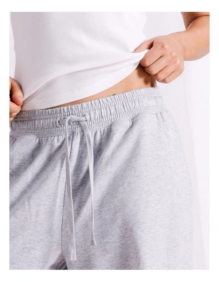 Relaxed fit loungewear top with crew neck