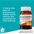 Blackmores Glucosamine Sulfate 1500mg Joint Health Vitamin Tablets 150 pack bottle on white background promoting joint mobility and cartilage support.