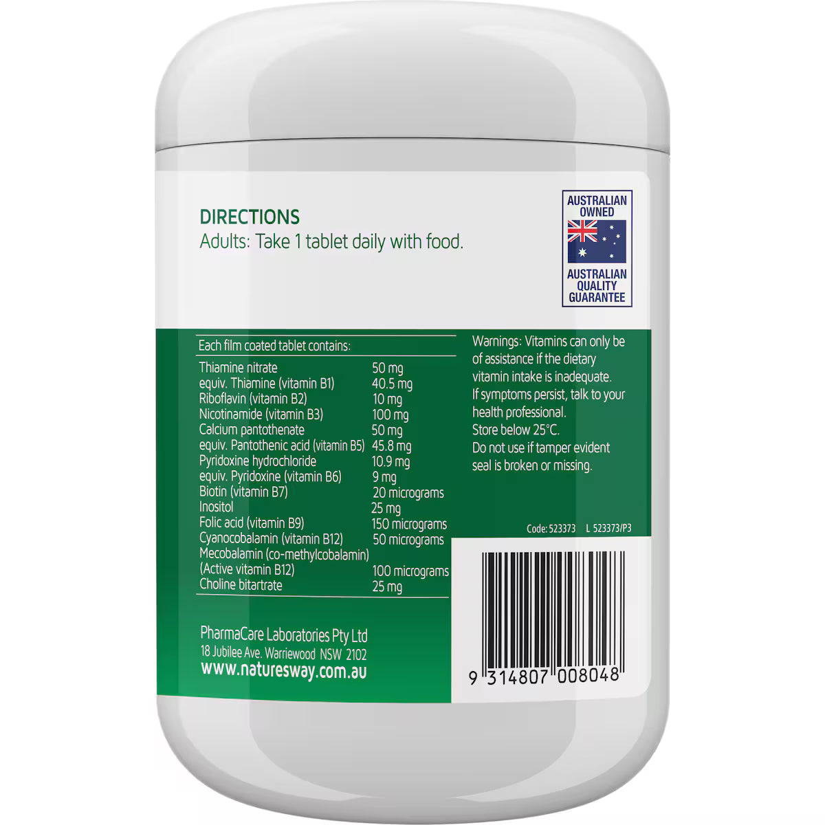 Nature’s Way Vitamin B Energy Boost Tablets 200 Pack – energy supplement supporting vitality, metabolism, and overall wellness in easy-to-take tablets.”