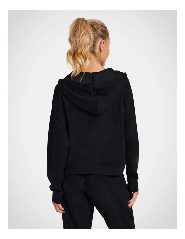 Travel Half Zip Hoodie in Black – Lightweight Travel Hoodie