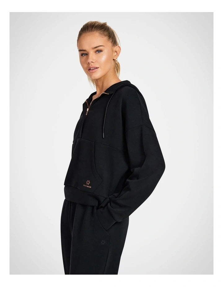 Rockwear Travel Half Zip Hoodie in Black, view 3