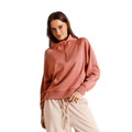 Scuba 1/4 Zip Sweat in Terracotta front view