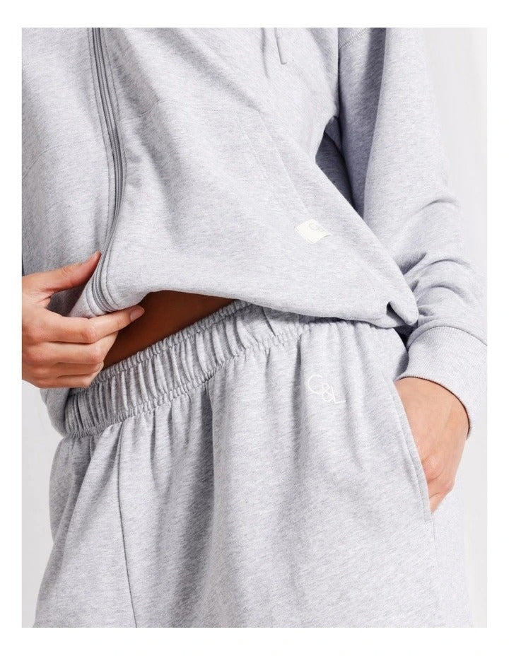 Chloe & Lola Loungewear Cuffed Sweat Pants in Grey Marle, view 3