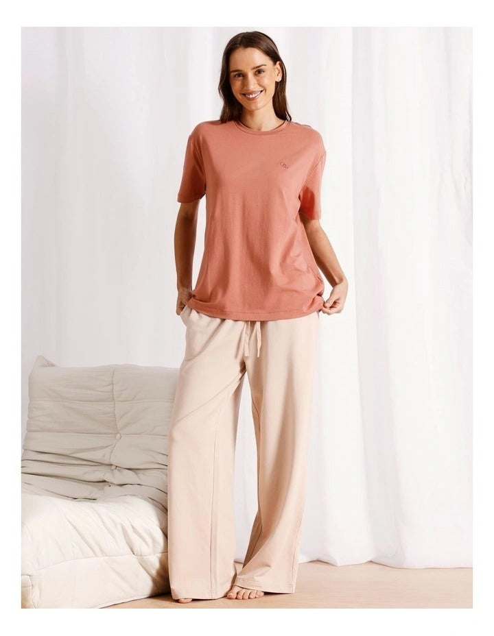 Chloe & Lola relaxed boxy tee in ultra-soft 100% cotton, featuring a round neck and relaxed fit.